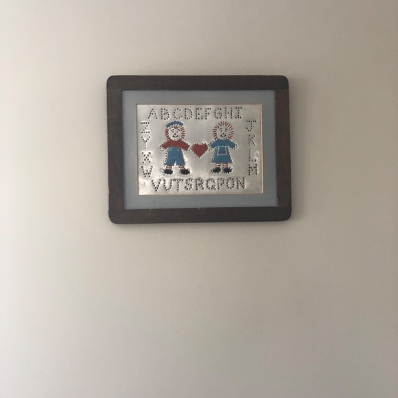 Farm decor child’s room raggedy doll metal picture - Picture 2 of 8